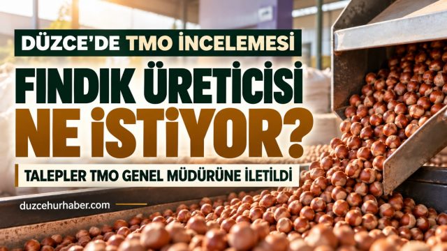 TMO Genel Müdürü Düzce’de fındık alımlarını inceledi! Üreticinin talepleri masada